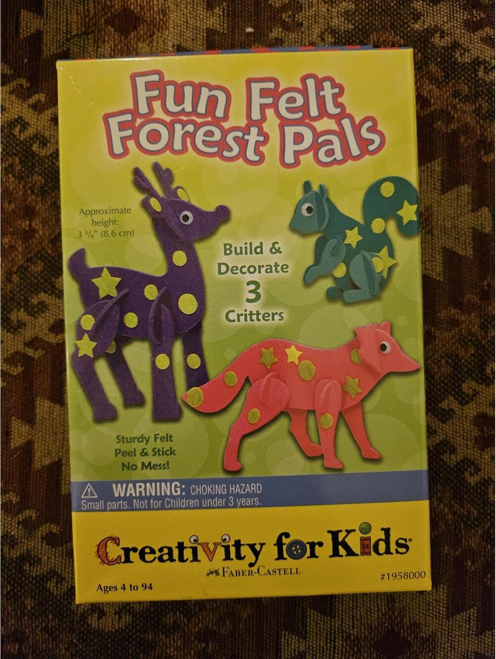 NEW- Creativity for Kids Craft Kit- Fun Felt Forest Pals - GIFT/ art/ creative